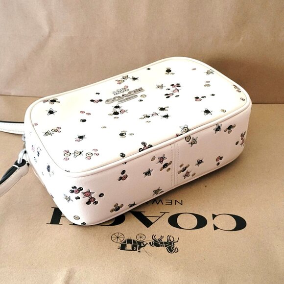 Coach CCI73 Mini Jamie Embossed Star Camera Bag Crossbody Handbag Chalk - Picture 6 of 7